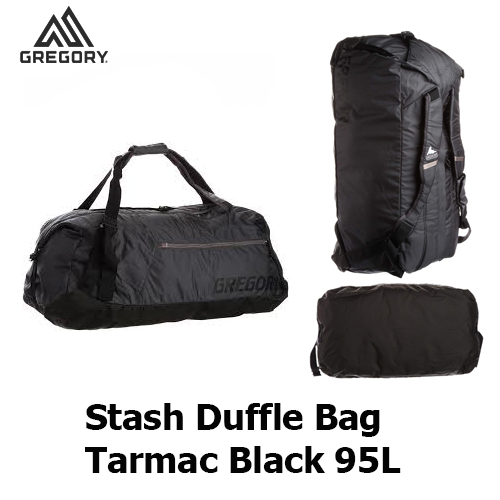 Gregory Stash Duffle Bag Tarmac Black 95L