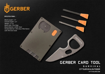 GERBER CARD TOOL SURVIVAL