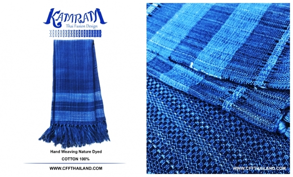 ผ้าพันคอ  Kamram สีคราม M06