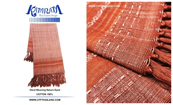ผ้าพันคอ  Kamram สีอิฐ M02