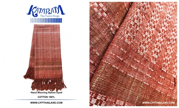 ผ้าพันคอ  Kamram สีอิฐ M05