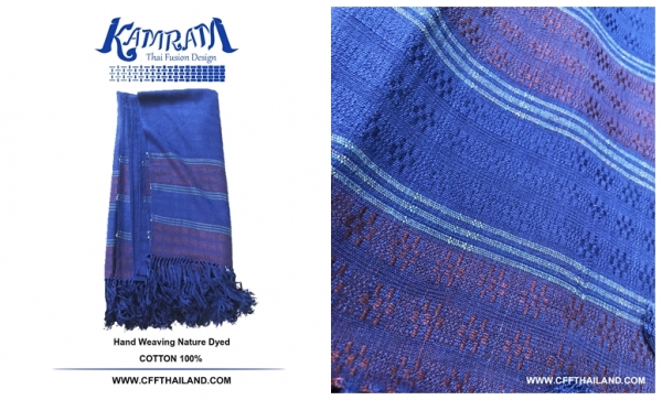 ผ้าพันคอ  Kamram สีคราม L09