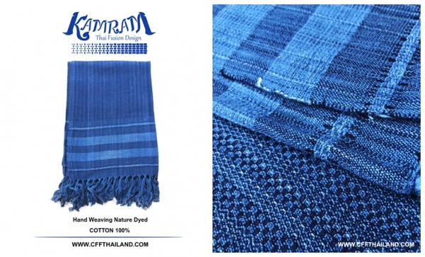 ผ้าพันคอ Kamram สีคราม L07