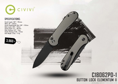 C18062PD-1 Button Lock Elementum II